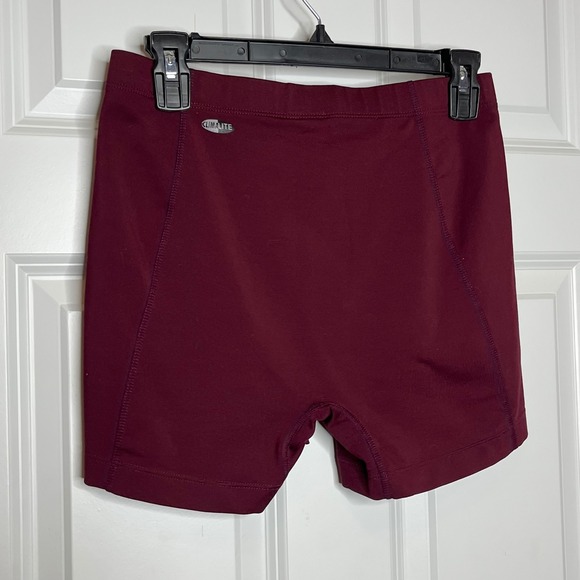 Adidas Womens XL Techfit 4" Volleyball Athletic Shorts Burgundy - Picture 3 of 8